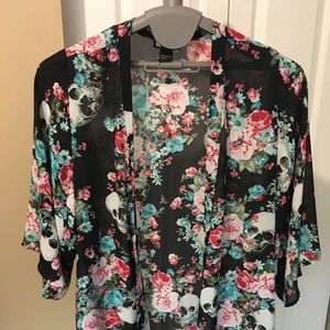 Skull & Floral Kimono